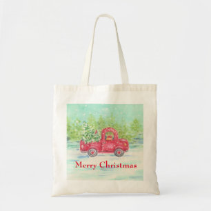 Sac fourre-tout de Noël du camion rouge