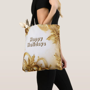 Sac fourre-tout de Noël Feuille d'or