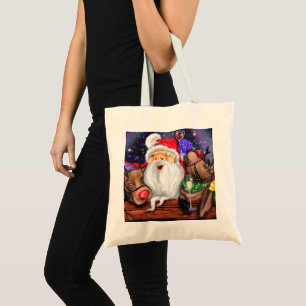Sac fourre-tout de Noël Père Noël et Reindeds s'am