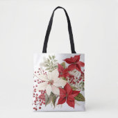 Sac fourre-tout de Noël Poinsettias (Devant)
