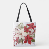 Sac fourre-tout de Noël Poinsettias (Dos)