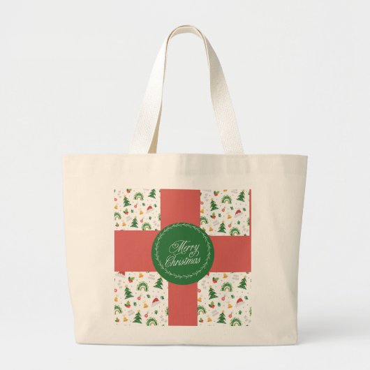 Sac fourre-tout de Noël pour les courses (Devant)