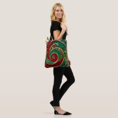 Sac fourre-tout de Noël Red Gold Green (Sur le modèle)
