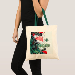 Sac fourre-tout de Noël rétro vintage Père Noë