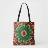 Sac fourre-tout de Noël Rouge Vert (Devant)