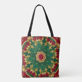 Sac fourre-tout de Noël Rouge Vert (Dos)