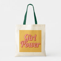 Sac fourre-tout de nom Customisé Girl Power Retro