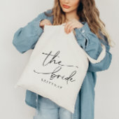 Sac fourre-tout de nom de la mariée de script pers