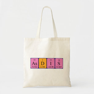Sac fourre-tout de nom de table périodique Asdis