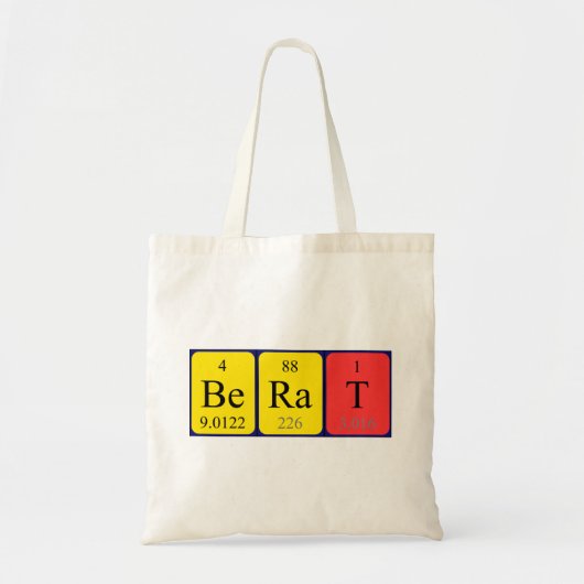 Sac fourre-tout de nom de table périodique Berat (Devant)