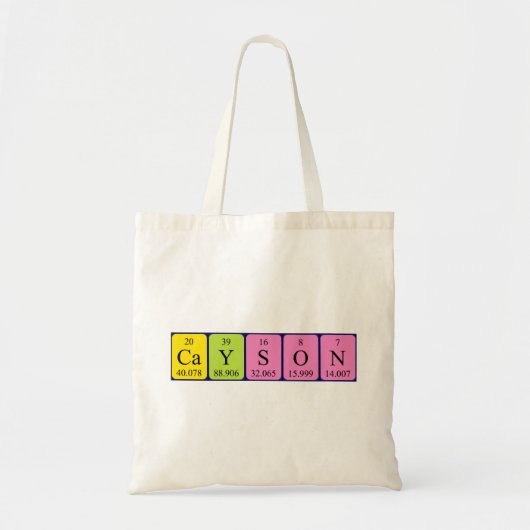 Sac fourre-tout de nom de table périodique Cayson (Devant)