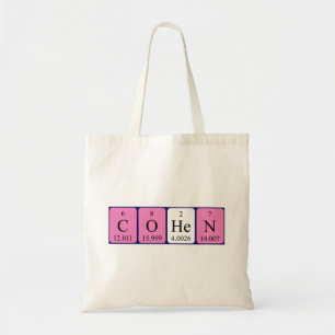 Sac fourre-tout de nom de table périodique Cohen