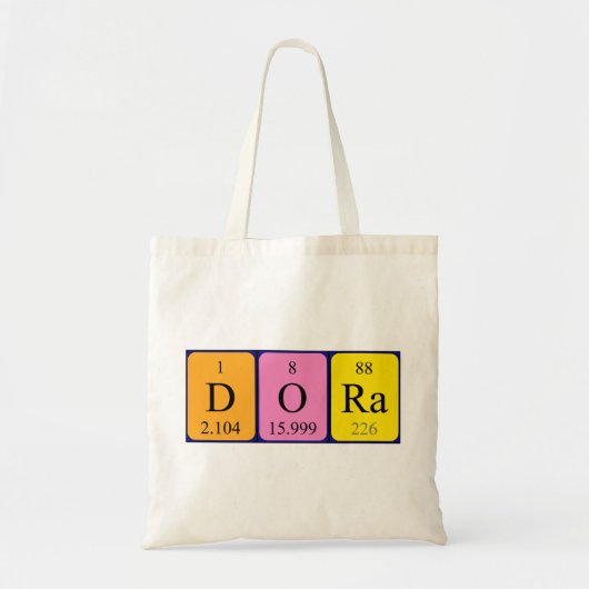Sac fourre-tout de nom de table périodique Dora (Devant)