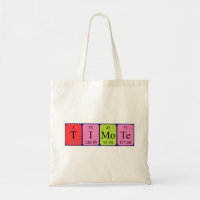 Sac fourre-tout de nom de table périodique du Timo