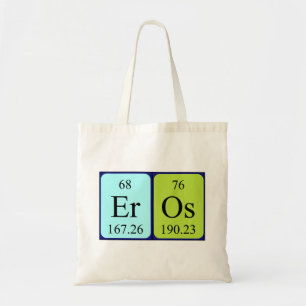 Sac fourre-tout de nom de table périodique Eros