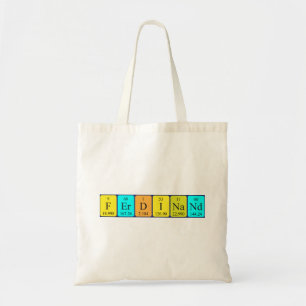 Sac fourre-tout de nom de table périodique Ferdina