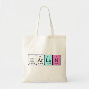 Sac fourre-tout de nom de table périodique Harlan