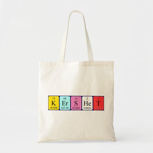 Sac fourre-tout de nom de table périodique Kershet (Devant)