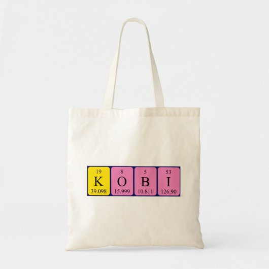 Sac fourre-tout de nom de table périodique Kobi (Devant)