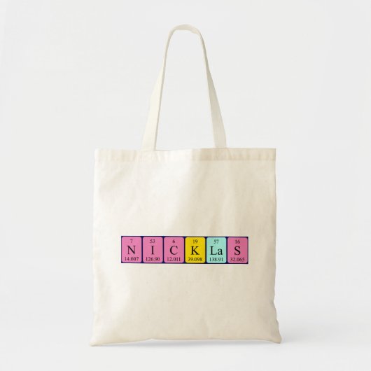 Sac fourre-tout de nom de table périodique Nicklas (Devant)