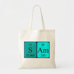 Sac fourre-tout de nom de table périodique Sam