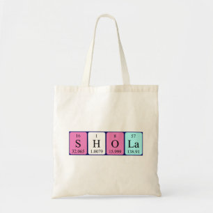 Sac fourre-tout de nom de table périodique Shola
