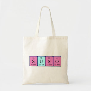 Sac fourre-tout de nom de table périodique Suso