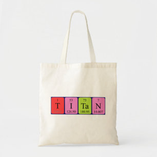 Sac fourre-tout de nom de table périodique Titan