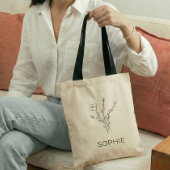 Sac fourre-tout de nom du Fleur sauvage rustique B