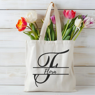 sac fourre-tout de nom personnalisé, lettre person
