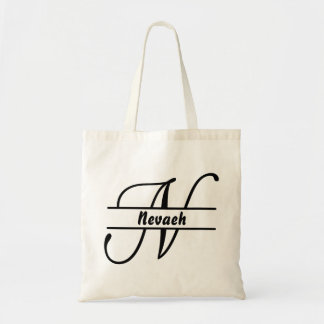 sac fourre-tout de nom personnalisé, lettre person