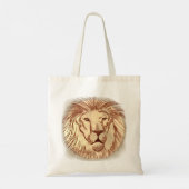 Sac fourre-tout de nom personnalisé Lion Face (Dos)