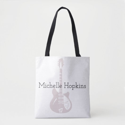 sac fourre-tout de notes de musique graphique noir (Devant)