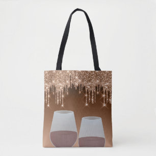 Sac fourre-tout de Parties scintillant Brown
