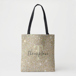 Sac fourre-tout de Parties scintillant en or Faux