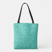 Sac fourre-tout de Parties scintillant Turquoise U (Dos)