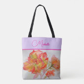 Sac fourre-tout de peinture à l'aquarelle Rose ora (Dos)