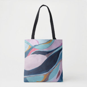 Sac fourre-tout de peinture abstraite par blocs de