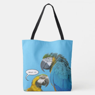 Sac fourre-tout de perroquets à bandes colorées