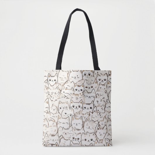 Sac fourre-tout de personne de chat (Devant)