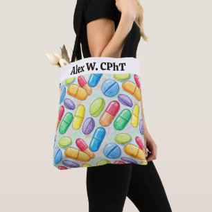 Sac fourre-tout de pharmacie personnalisé avec pil