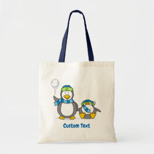 Sac fourre-tout de pingouins à neige