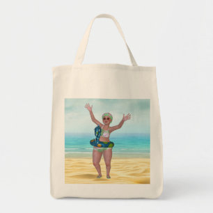 Sac fourre-tout de plage avec Belle baignade amusa