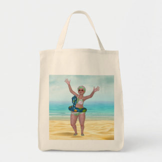 Sac fourre-tout de plage avec Belle baignade amusa