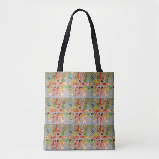 Sac fourre-tout de plage de Paper Doll (Devant)