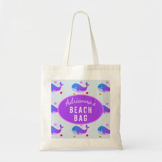 Sac fourre-tout de plage personnalisé de filles po (Devant)