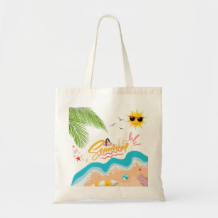 Sac fourre-tout de plage tropical mignon pour femm