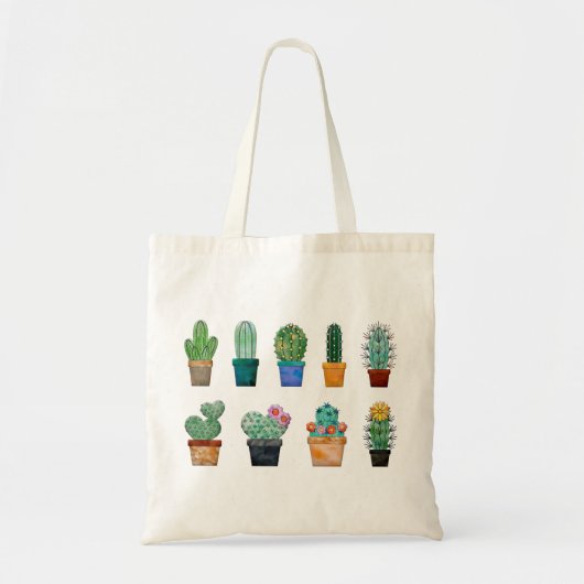 Sac fourre-tout de plantes Cactus et petites (Devant)