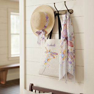 Sac fourre-tout de plaque de libellule personnalis