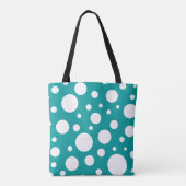Sac fourre-tout de points turquoises (Dos)